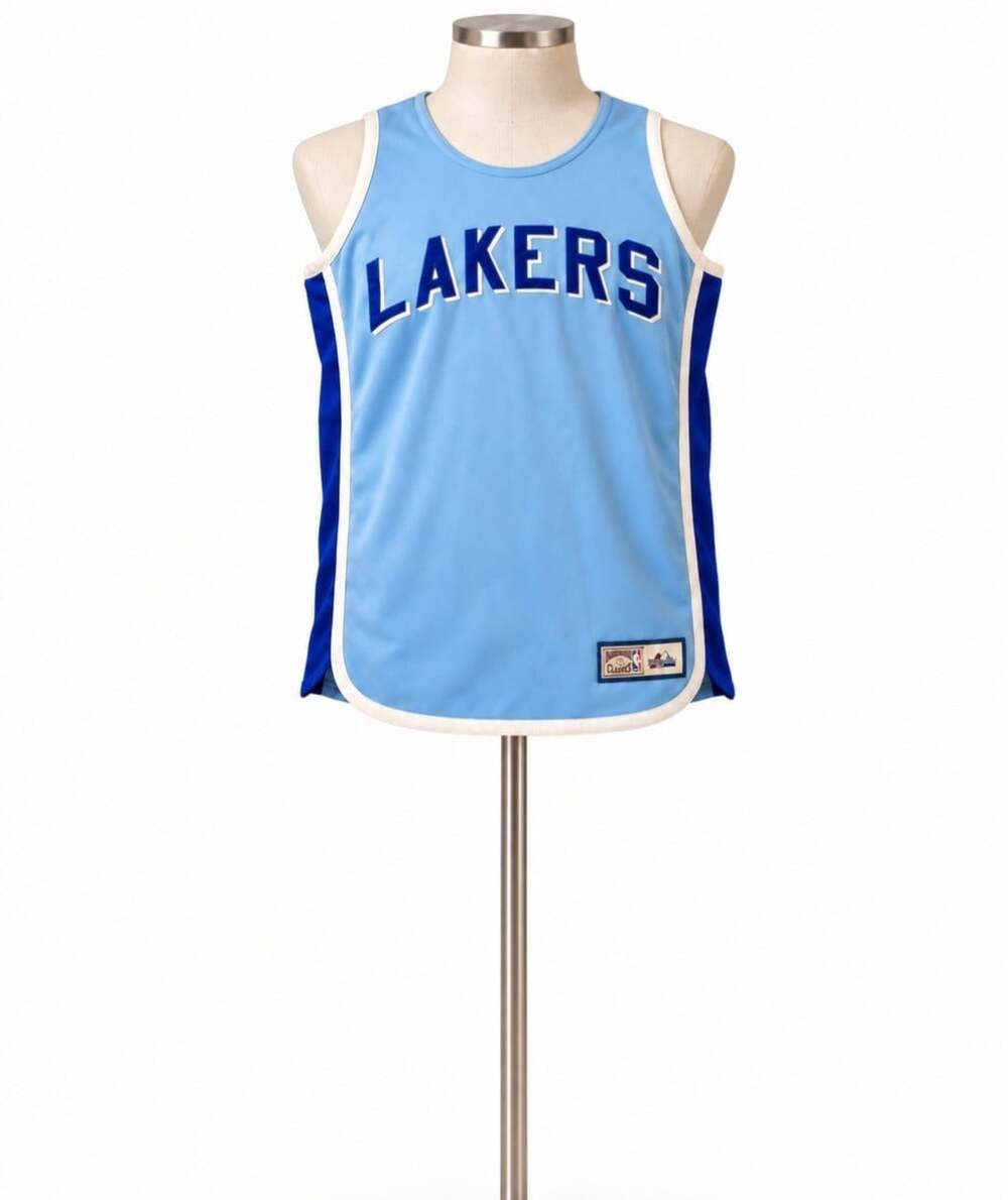 LA Lakers Majestic Hardwood Classics Jersey XXL Blue Throwback NBA Y2K